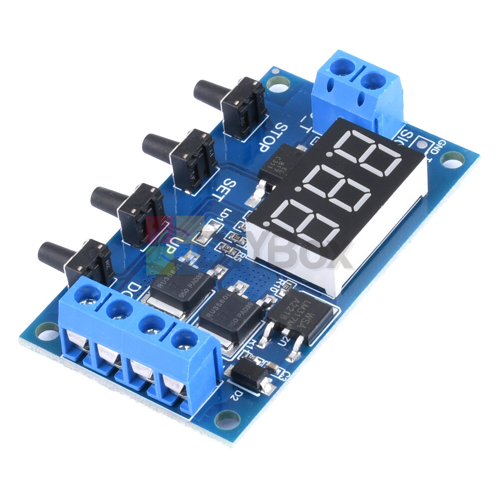 DC 5V-36V Trigger Cycle Timer Delay Relay Switch Circuit Module MOS Tube w/ Case