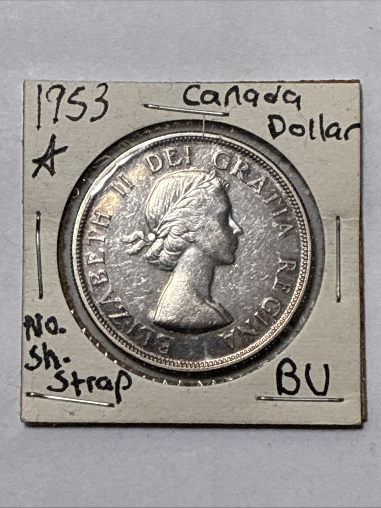 1953 Canada Dollar, No SH.  Strap, BU