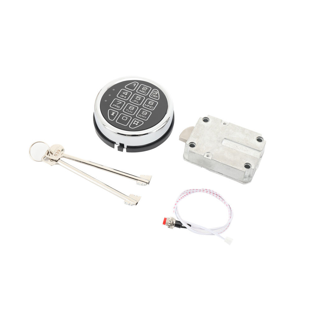 Electronic Safe Lock Replacement Solenoid Chrome Keypad For Safe Box Gun Safe