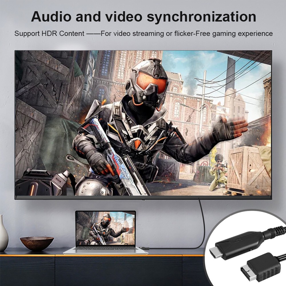 For Sony PS1/PS2 to HDMI Adapter Cable Game Console Audio Video Cable Adapter US
