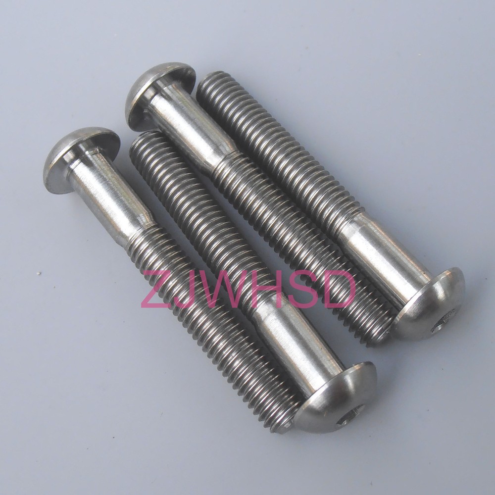 4pcs M5 x 35 mm Ti Titanium Screw Bolt Allen Hex Socket Button Head / Bicycle