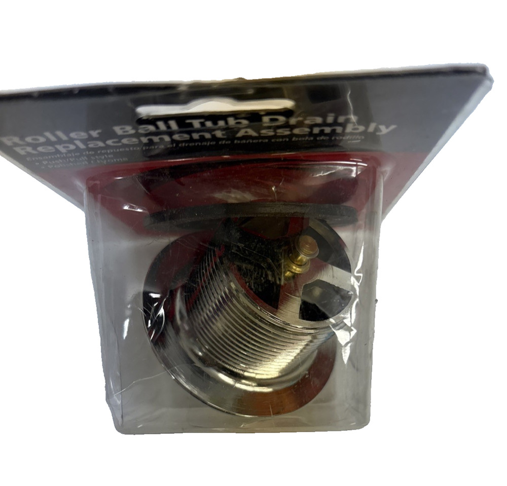 Keeney K826-34PC Chrome Tub Drain Stopper - Push/Pull Quick Roller