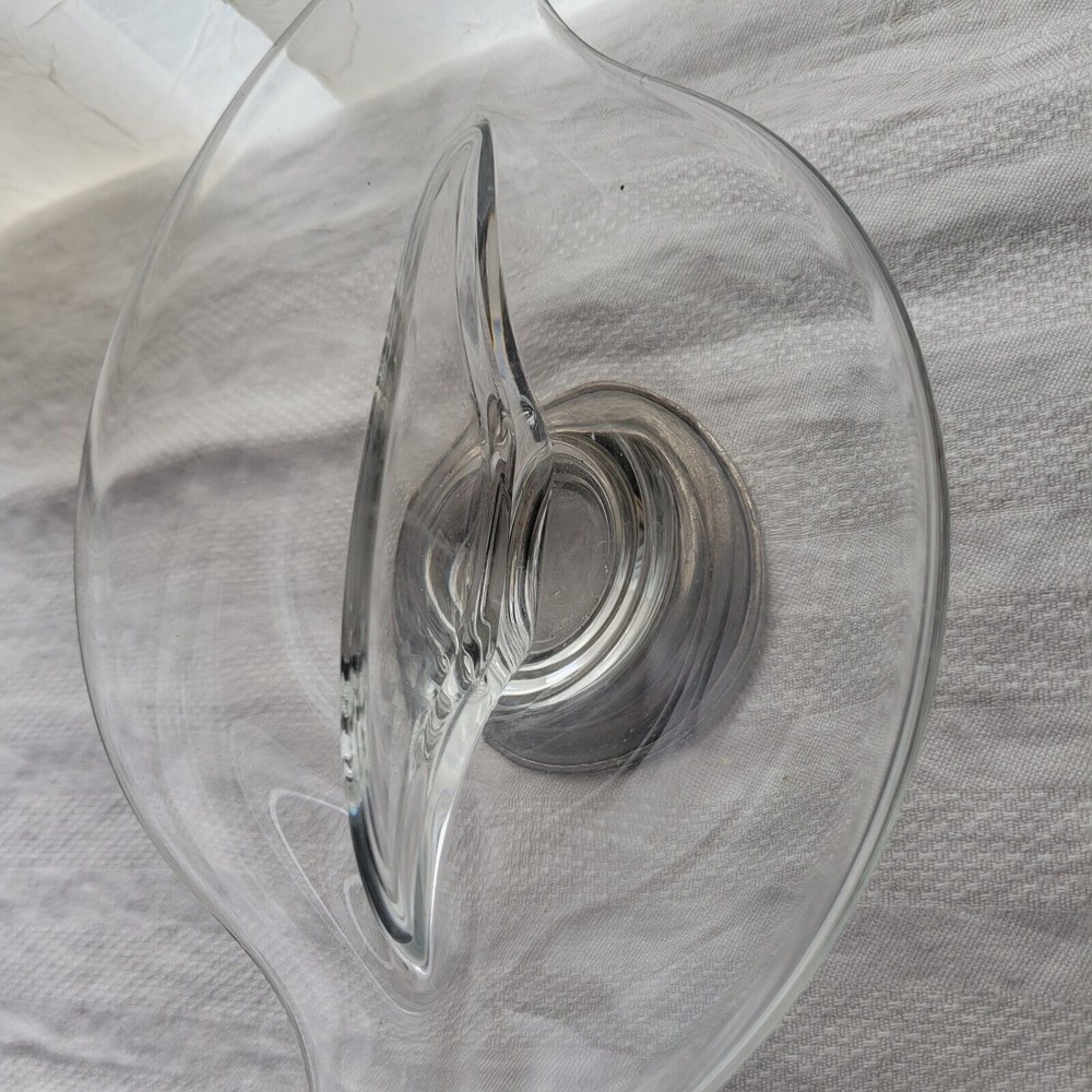 Crown Sterling Silver & Glass Divided Dish