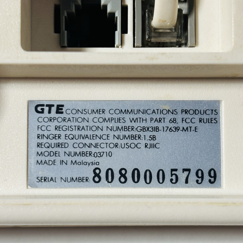 GTE Vintage Beige Wall Mount Push Button Phone Automatic Electric