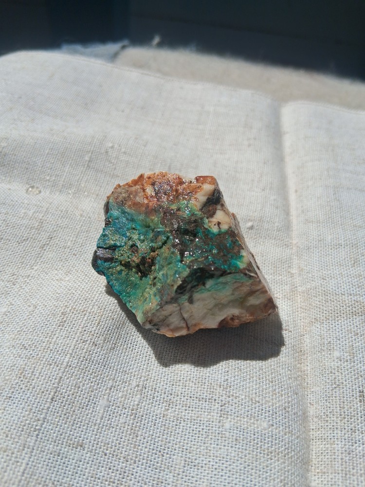 Blue Mtn Copper Gold Ore Quartz Chrysocolla Cuprite