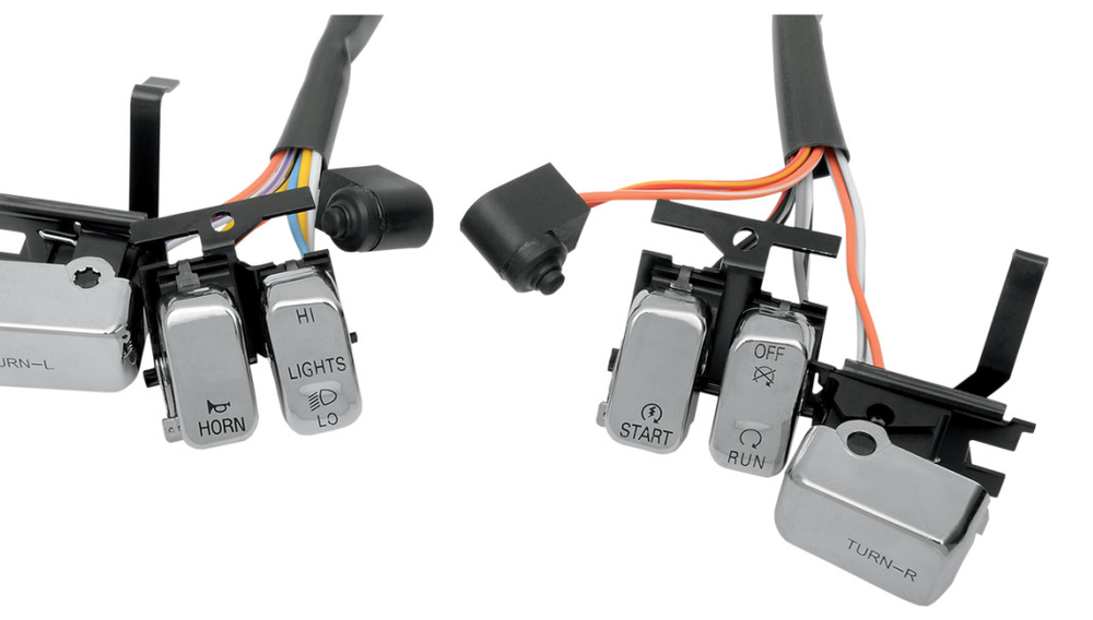 Drag Specialties Chrome Handlebar Switch Kit 96-13 Harley Dyna Touring Softail