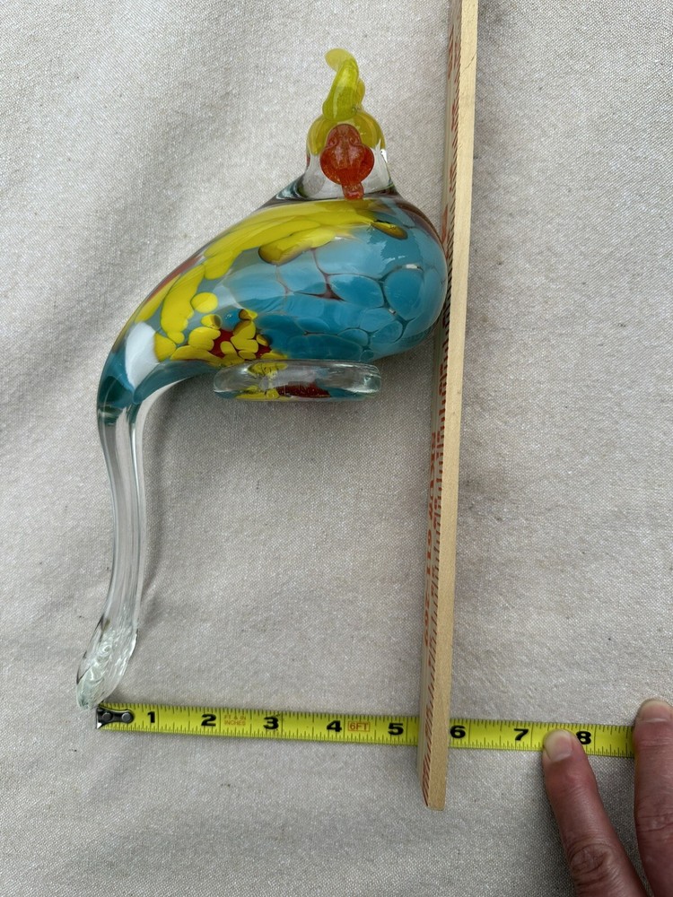 Colorful Glass Parrot Murano Style
