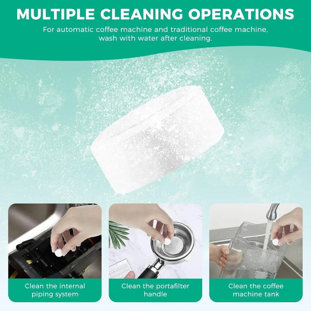 120 Tabs Coffee Maker Cleaner,Espresso Machine Cleaning Tablets Compatible for A