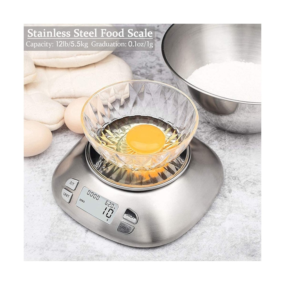 Digital Kitchen Scale with Removable Bowl 2.5L Volume, Electronic S... Fast Ship