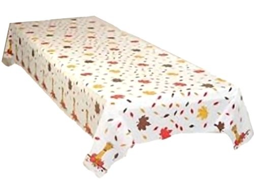 Fall Leaves Plastic Tablecloth 54" x 108"