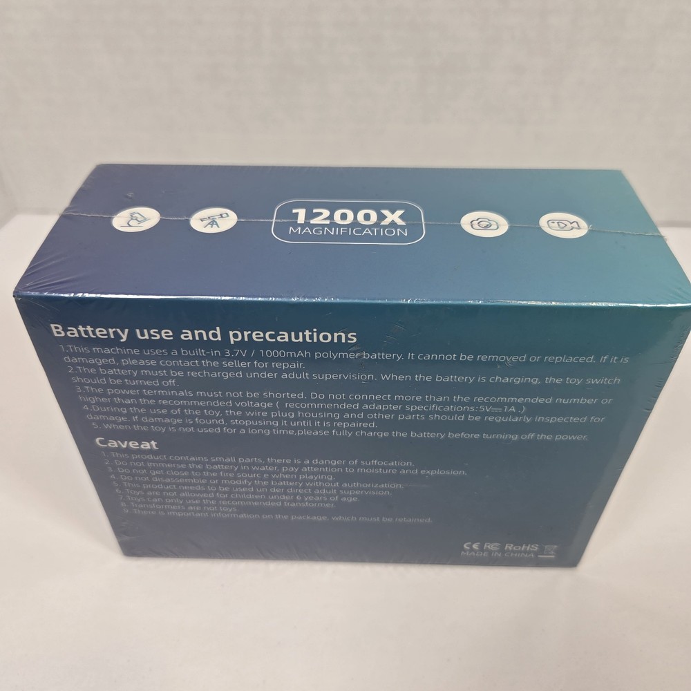 New Sealed Inviment Handheld Digital Microscope, 2'' LCD Screen Microscope 1200X