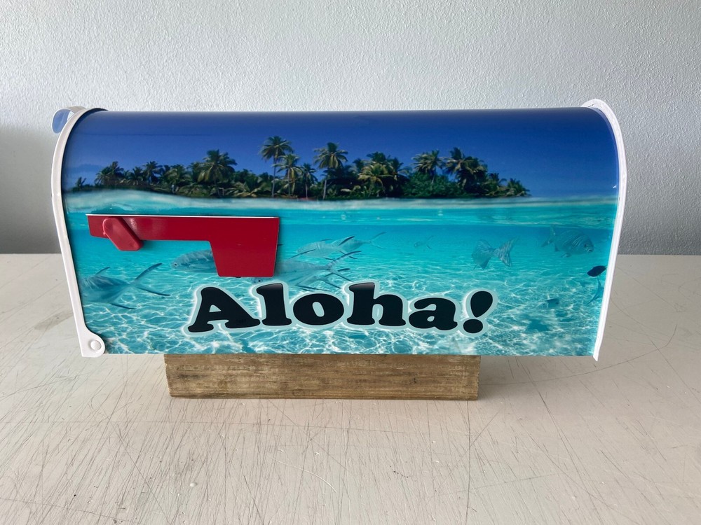 Aloha custom mailbox: Personalized Gift Idea