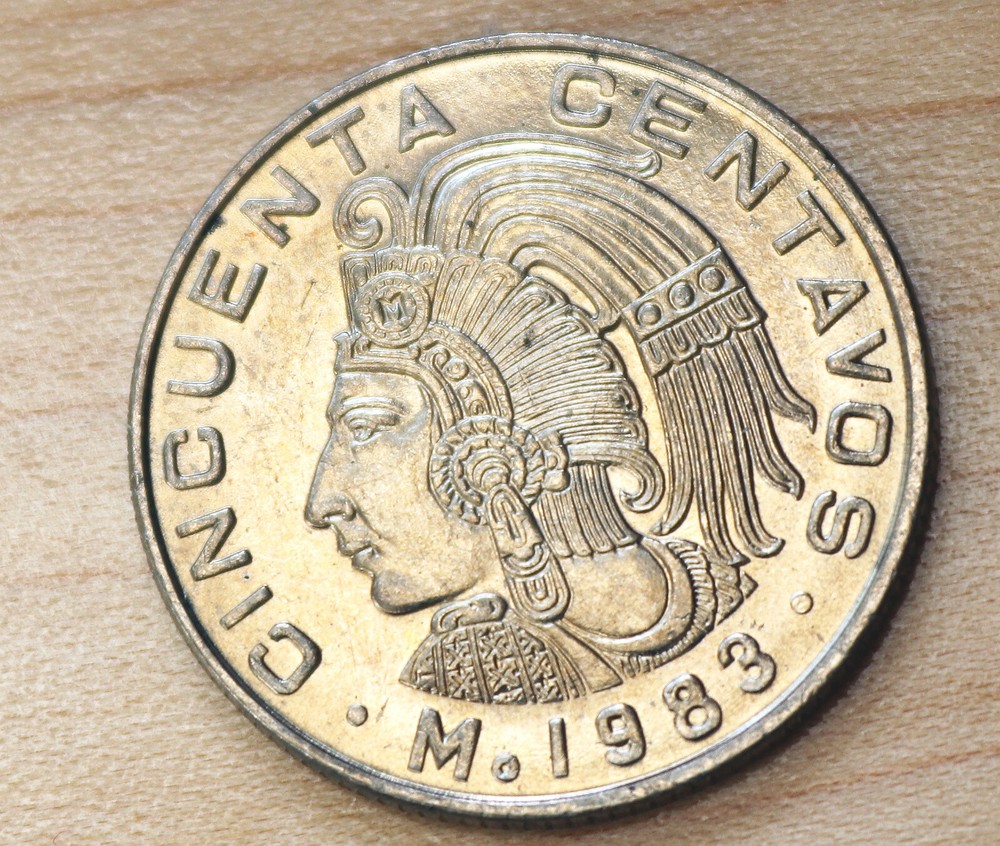 1983 Mexico 50 Centavos Cuauhtémoc KM# 452 Unc.
