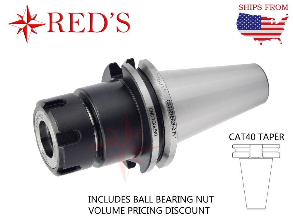 CAT40 ER25 2.76 Precision Collet Chuck Tool Holder CNC mill CAT 40