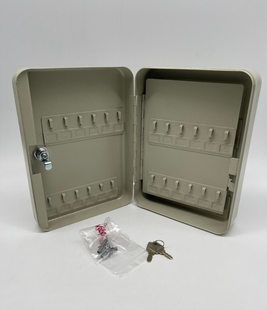 48 Key Security Storage Safe Cabinet Lock Box Wall Mount Holder Organizer Rack