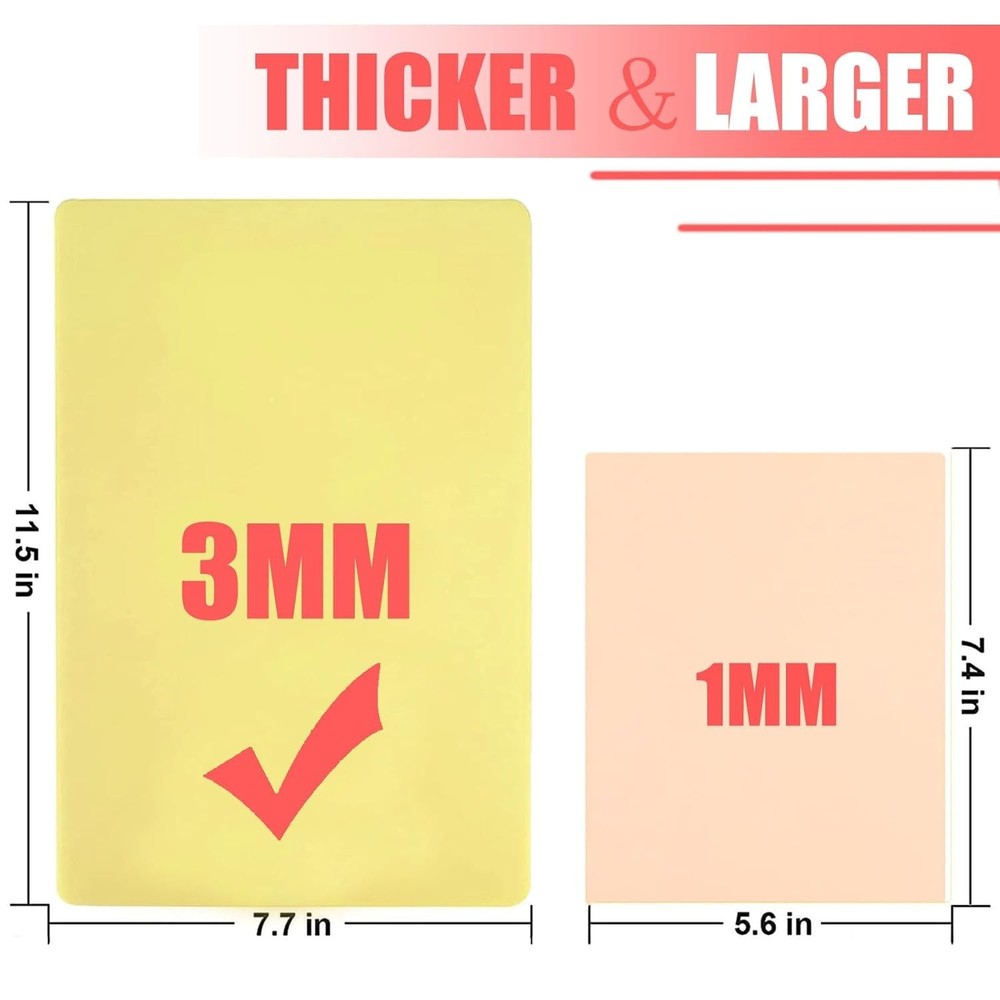 Professional 3MM Silicone Tattoo Practice Skins - 3pcs for Realistic Training