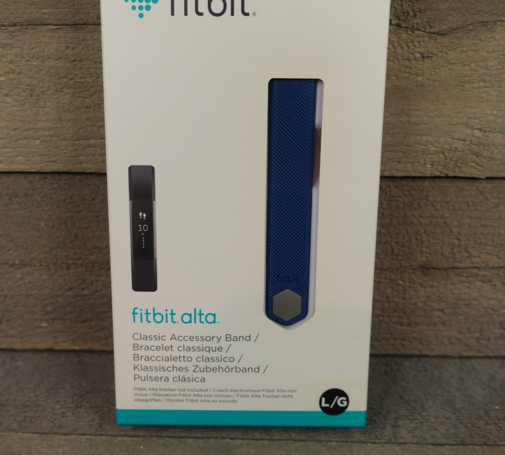 Fitbit Alta Navy Blue Classic Accessory LARGE Replacement Band - NEW SEALED!!