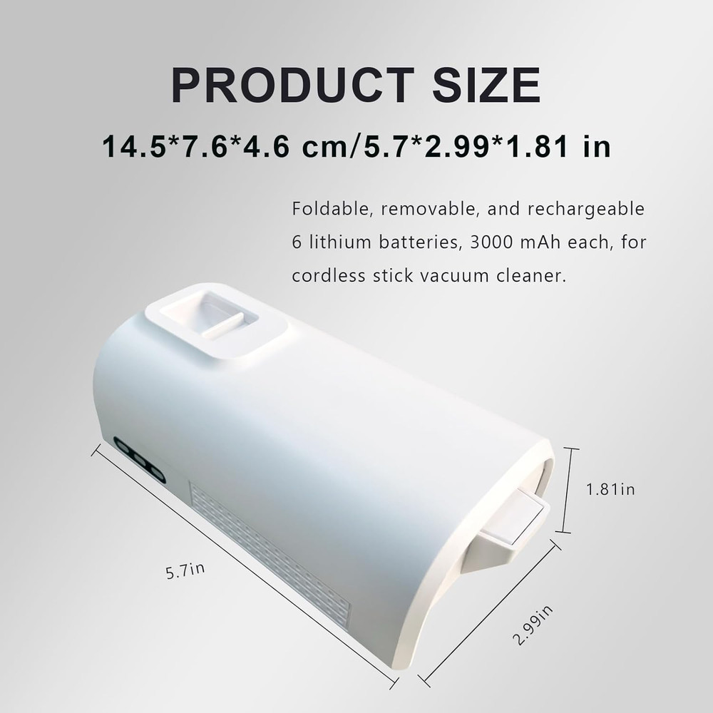 Remate 3.0Ah 22.2V Replacement Battery for LEVOIT LVAC-200 Cordless Vacuum Clean
