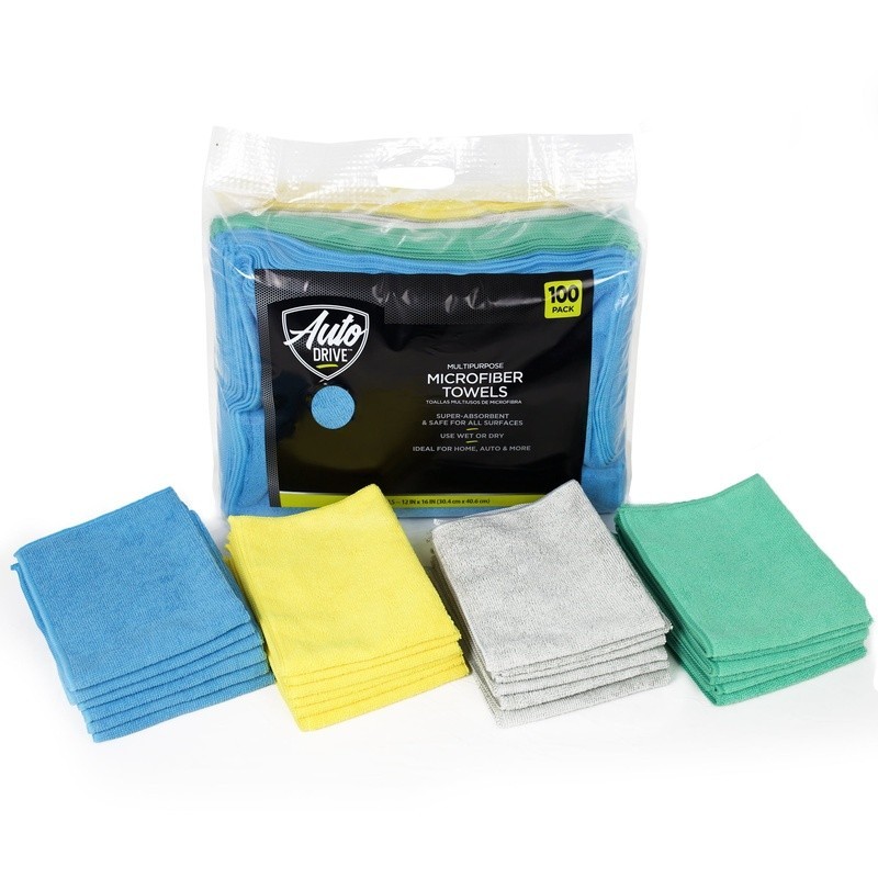 100 Microfiber Cleaning Towels Super Absorbent Reusable Lint Free Multi Surface