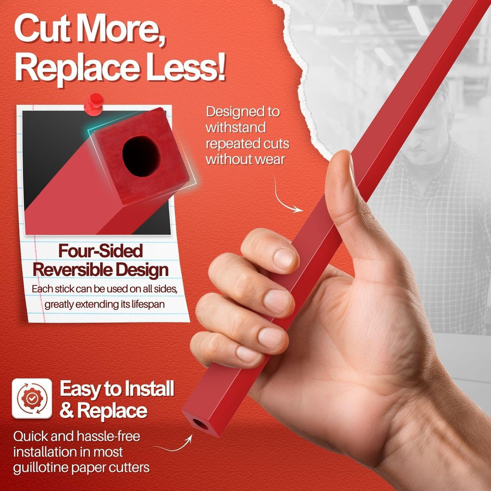 12" A4 Cutting Stick Replacement, Stack Paper Cutter Trimmer Blade Rubber Pad fo