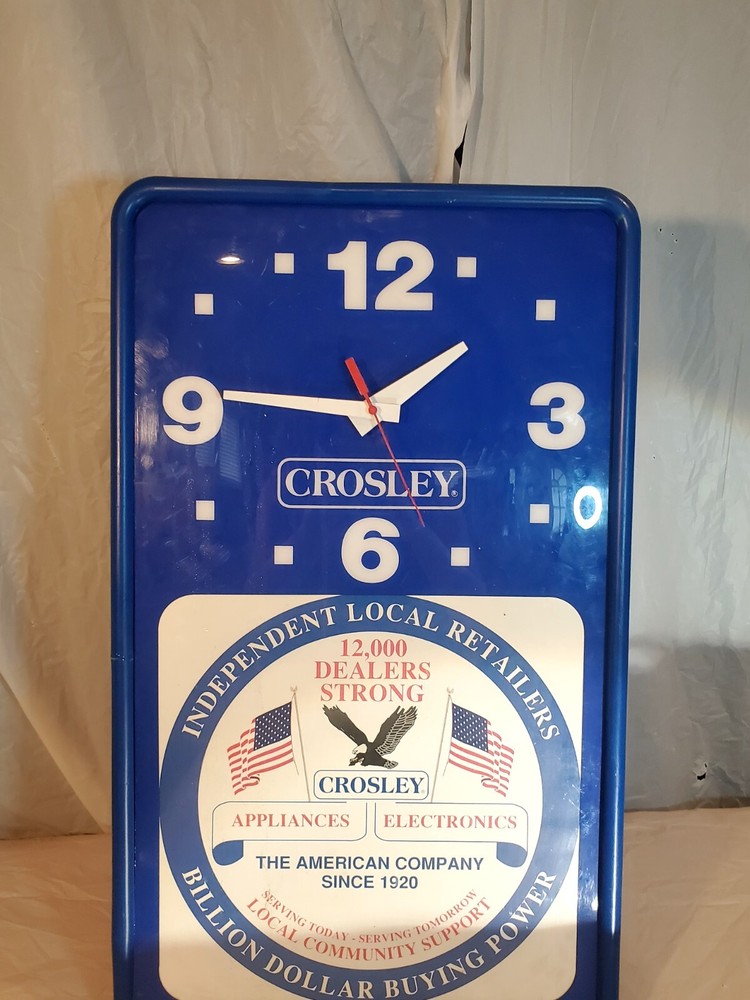 Vintage Crosley Dealer Light Up Advertising Clock