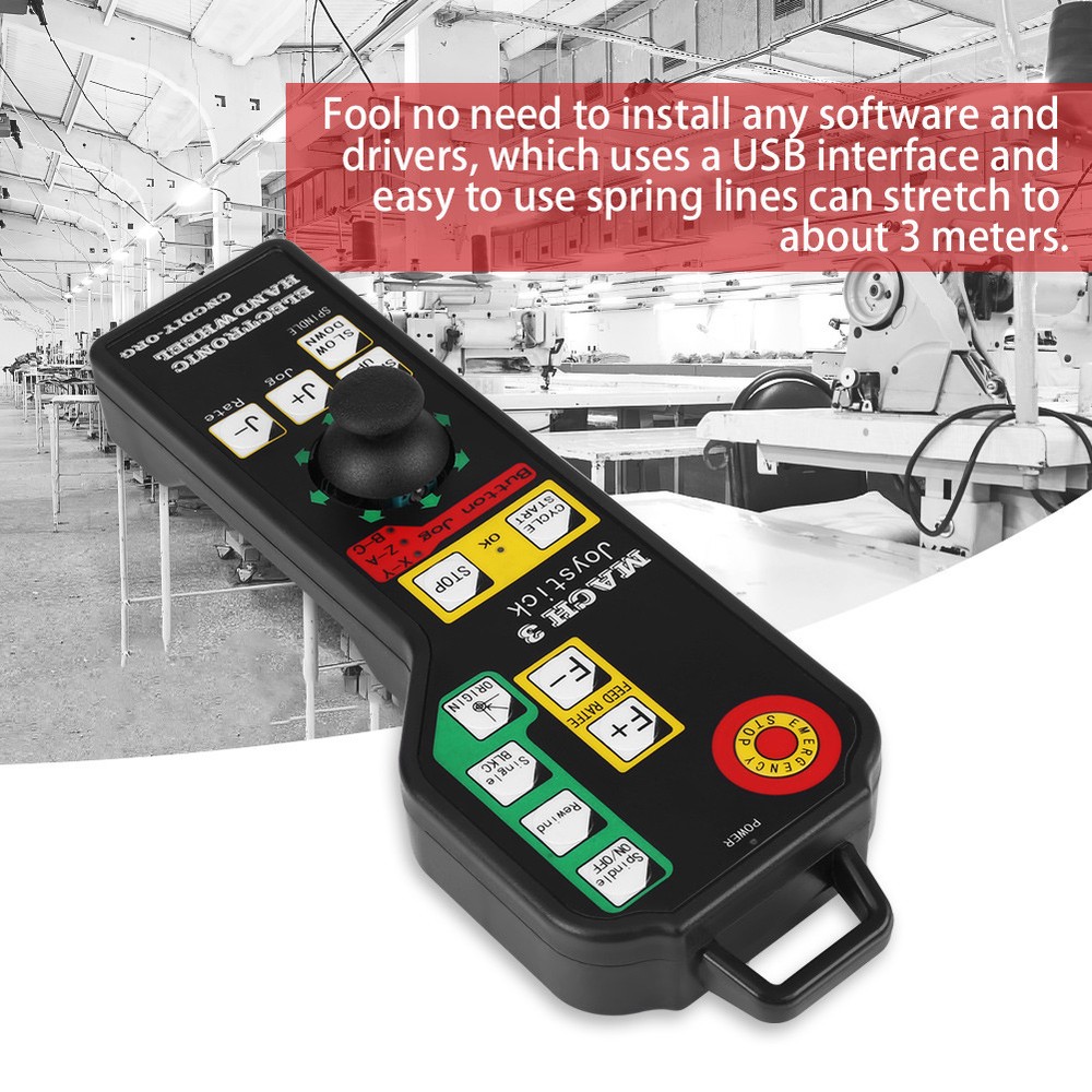 CNC Engraving Machine Manual Controller USB Connector 6-axle Control Tool Part