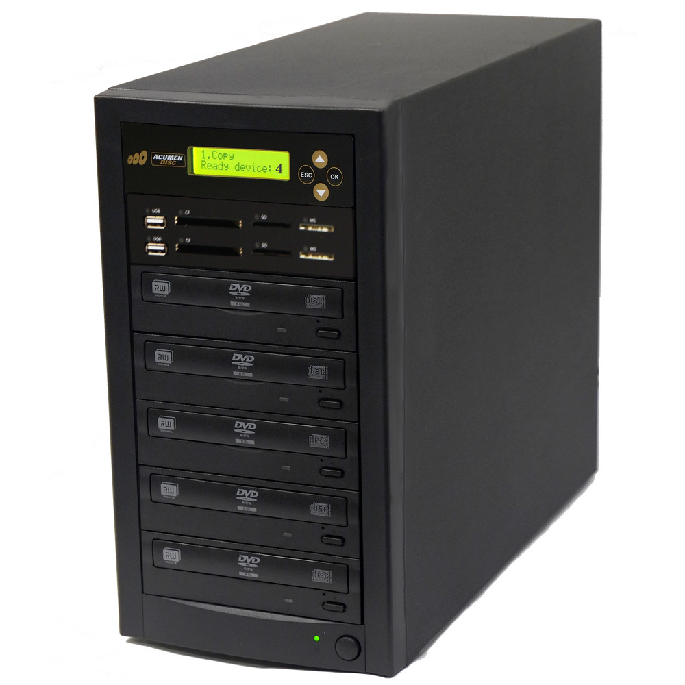 ACUMEN Media Mirror PLUS 1 to 4 Duplicator - Flash (SD CF MS MMC USB) / DVD