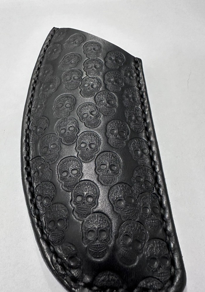 Strider SnG Leather Sheath Black Handcrafted.