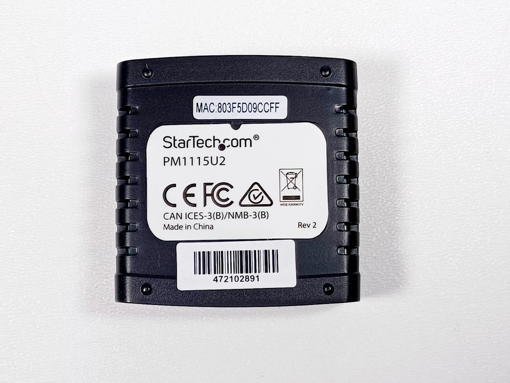 StarTech 10/100Mbps Ethernet to USB 2.0 Network LPR Print Server #PM1115U2