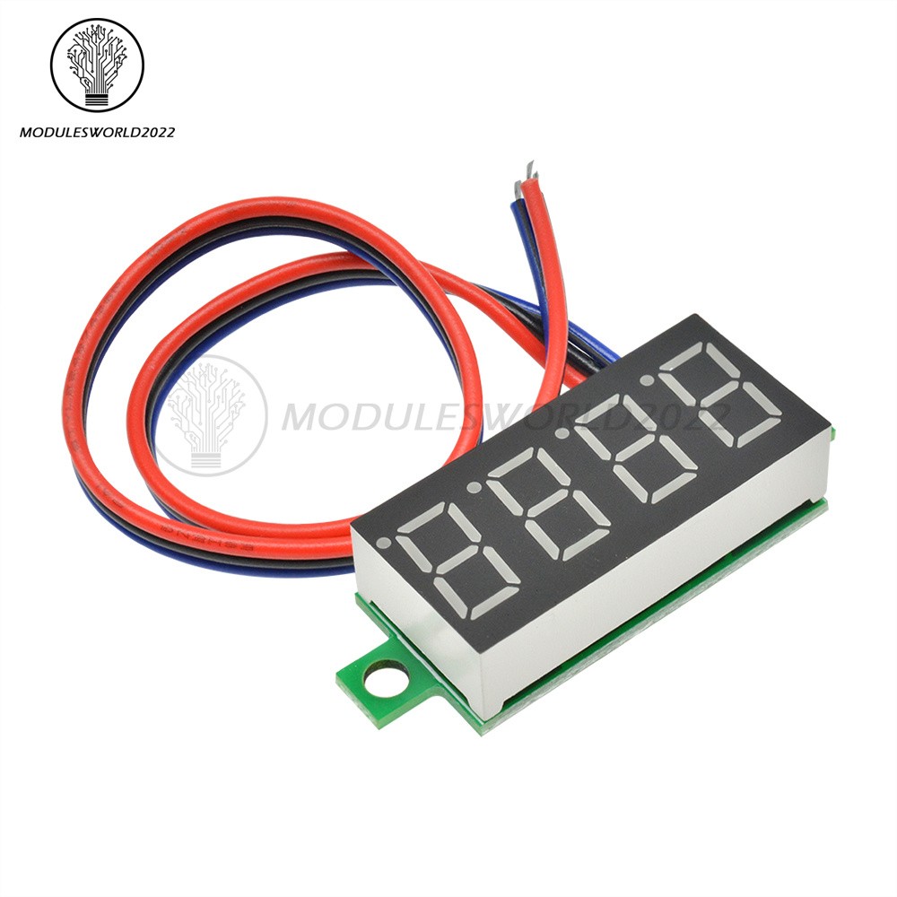 DC 0-100V 0.36 " 4-Digit Digital Voltmeter LED Voltage Tester Panel Meter 3-Wire