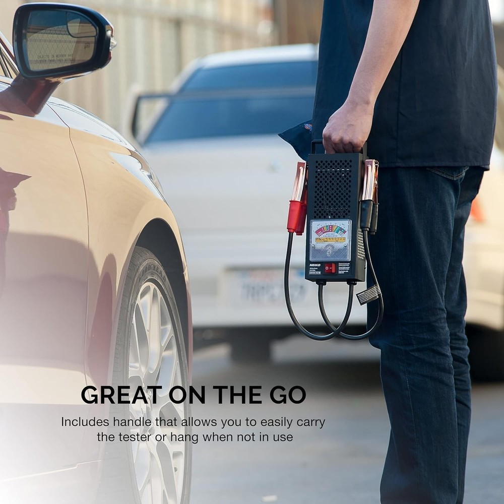 Car Battery Tester 100 AMP | 6V & 12V Load Checker | CCA Analyzer Tool