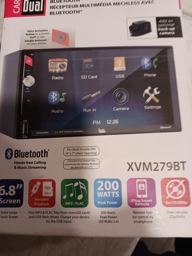 Dual Electronics XVM279BT 7" LED Backlit Multimedia Touch Screen Stereo Receiver