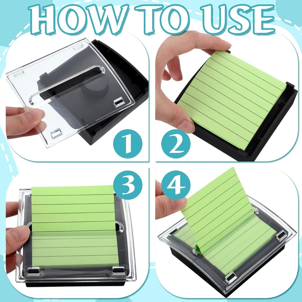 14 up Stiy Note Pa up Notes Dispenser Bla Base Clear