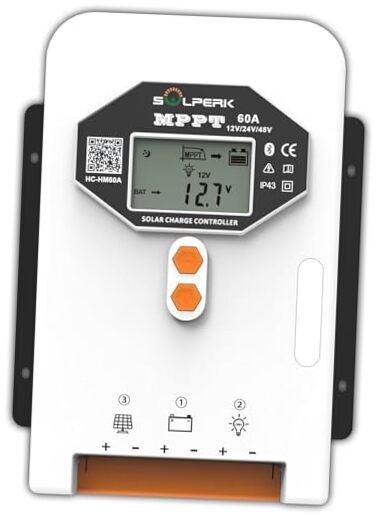 60A MPPT Solar Charge Controller () White-2