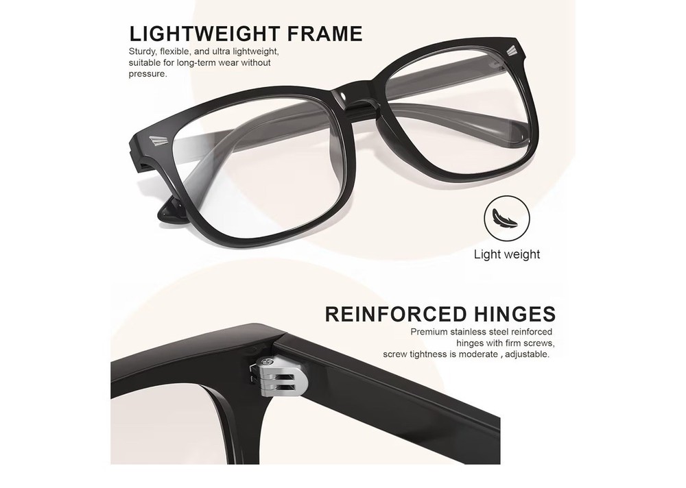 2~Hunsquer Blue Light Blocking Glasses for Women & Men~ Computer, Phone, Gaming