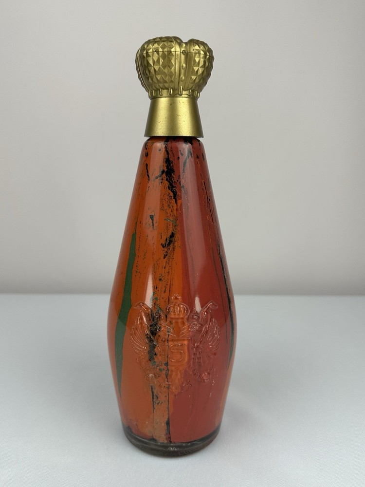 Painted Glass Alcohol “S” Bottle