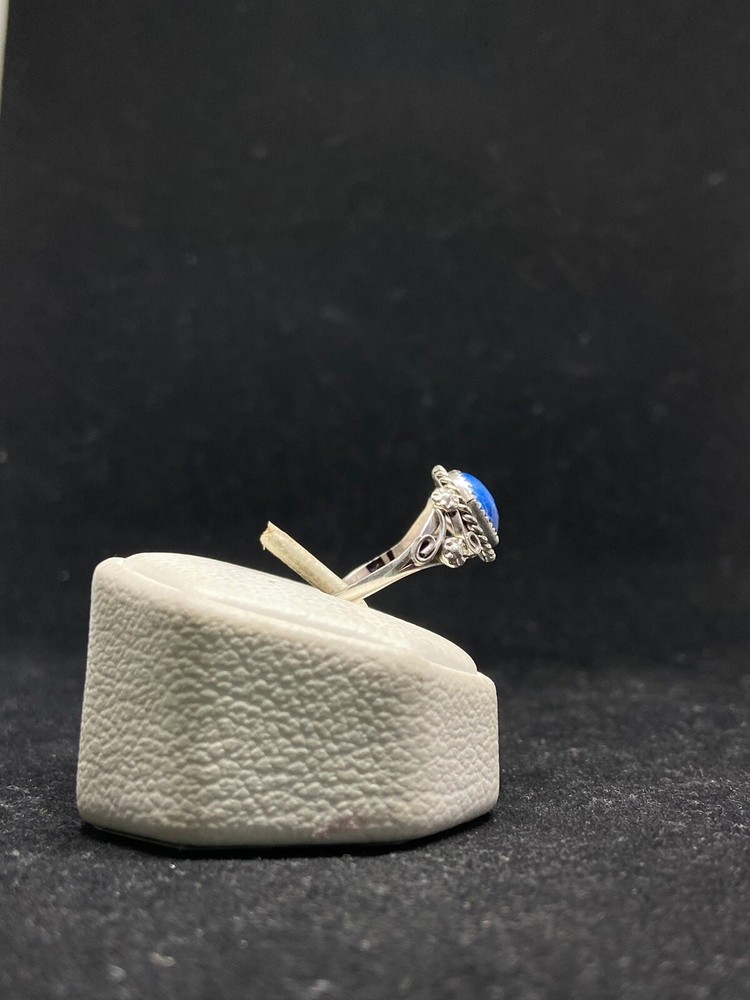 Handmade Native American Navajo lapis lazuli sterling silver ring size 8