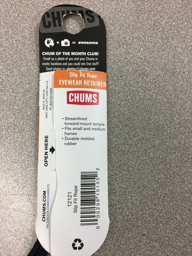 Chums RPS3X12CS Slip Fit Assorted Eyewear Retainer