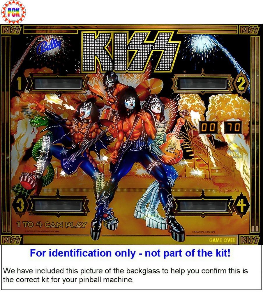 1979 Bally Kiss Pinball Machine Rubber Ring Kit