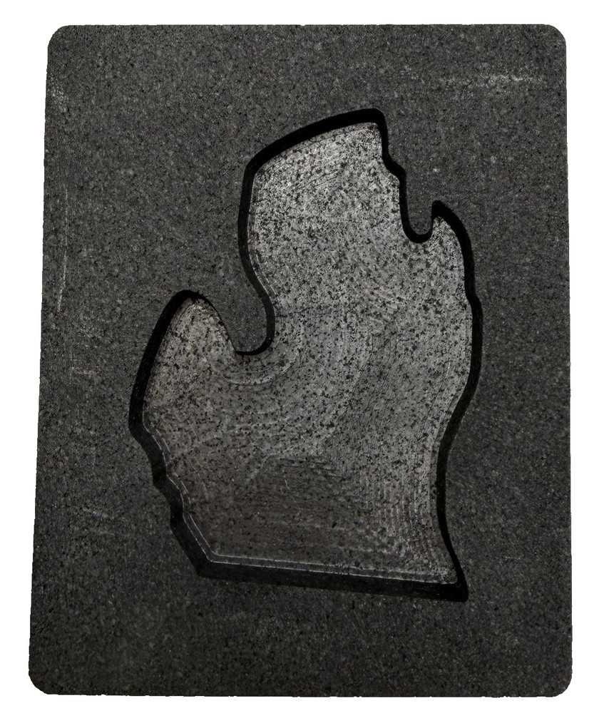 Graphite Ingot Mold For Casting 7 oz Gold Reversed Michigan