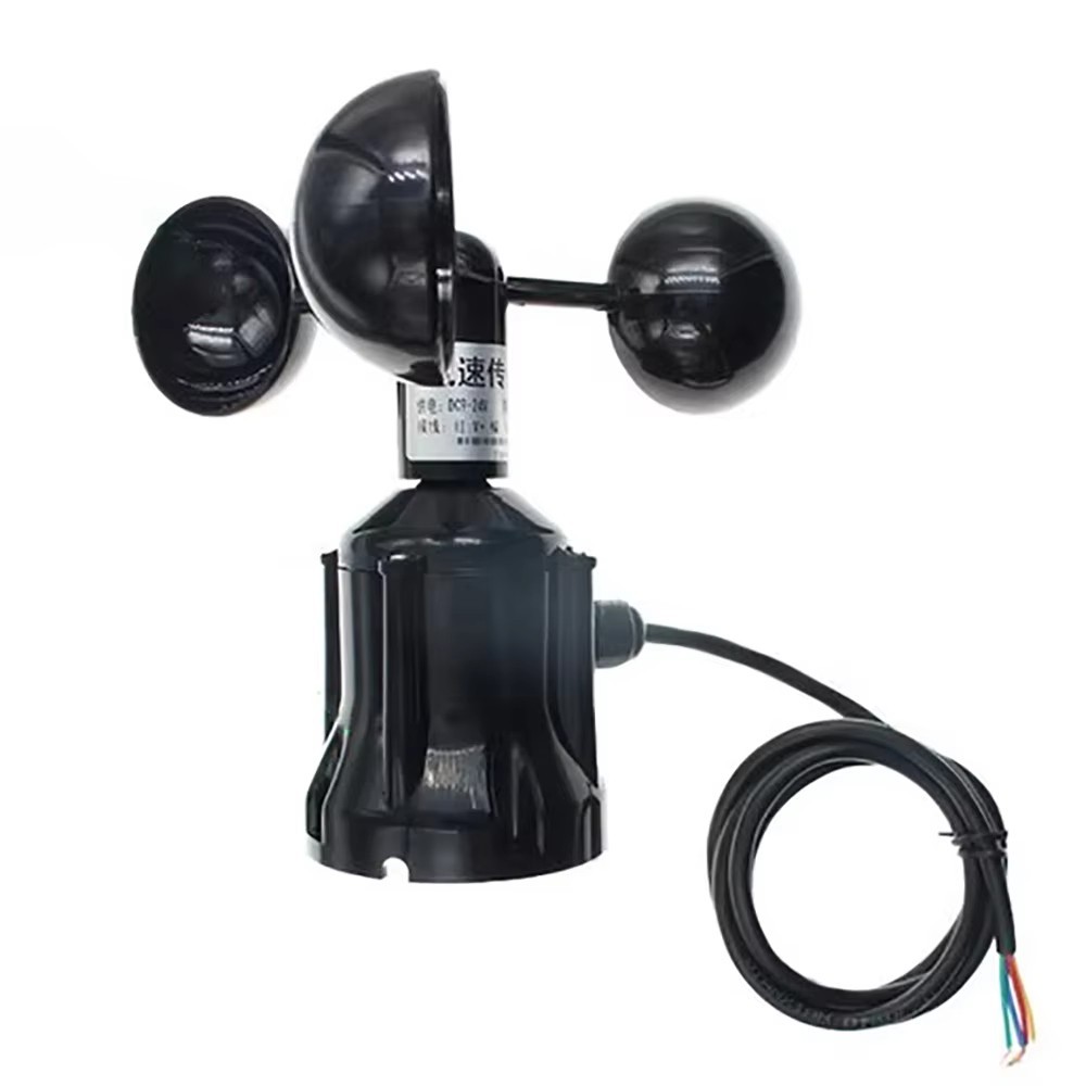 Polycarbonate Three-Cup Anemometer RS485 Wind Speed Sensor Transmitter 0-30M/S