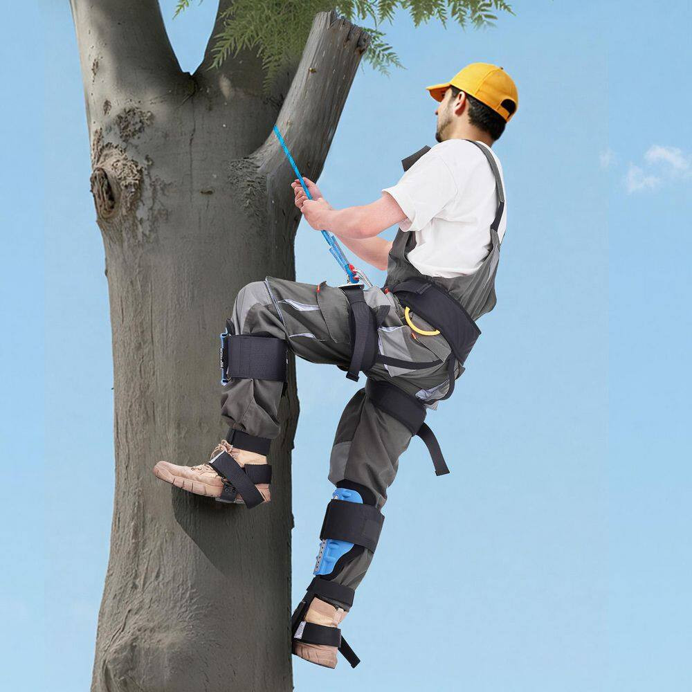 Height-Adjustable Tree Climbing Spikes with Straps & Cushioned Padding, 350 Lbs.