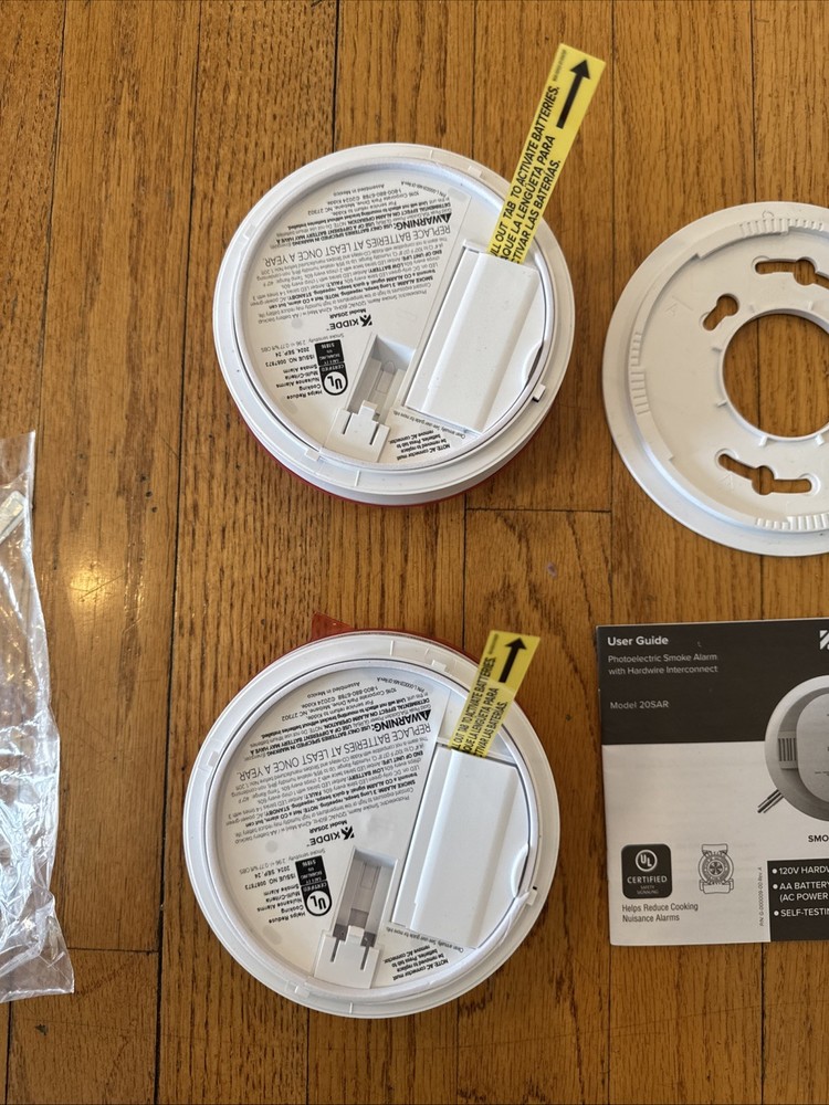 2 PACK Kidde Hardwired Smoke Detector w/ Battery Backup Model# 20SAR Please Read