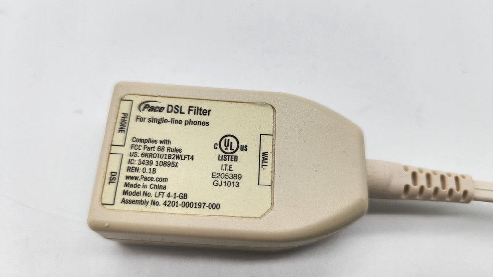 DSL Filter for Single Line Phone Model No.  LFT4-1-GB
