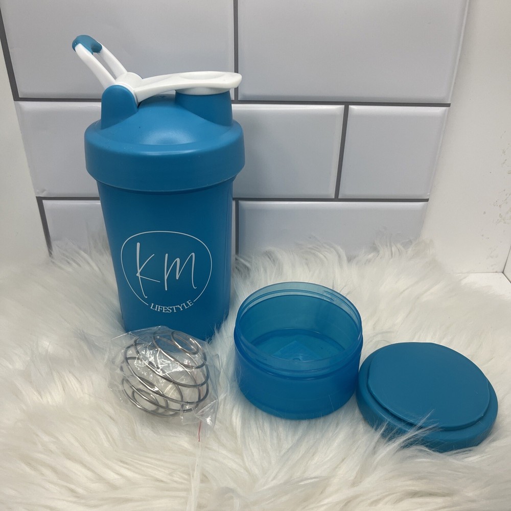 450 ml Protein Supplement Shaker Bottle + Pill Tray and Two Compartments Cup