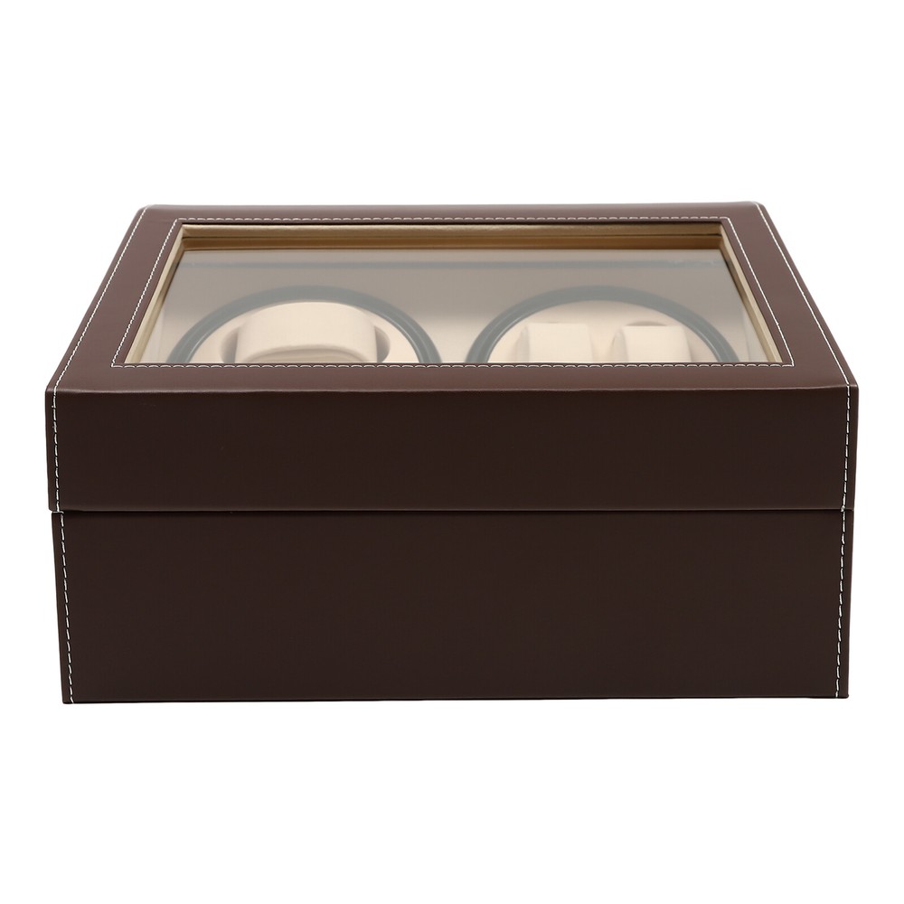 Automatic Watch Winder Display Box Rotation Leather Storage Box 4+6 Silent Motor