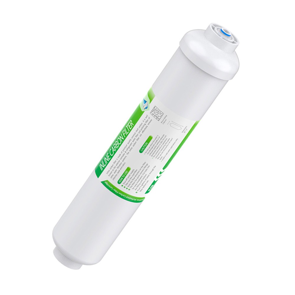 T33 Inline Post Carbon Water Filter 1/4" Quick Connect for RO System / Ice Maker