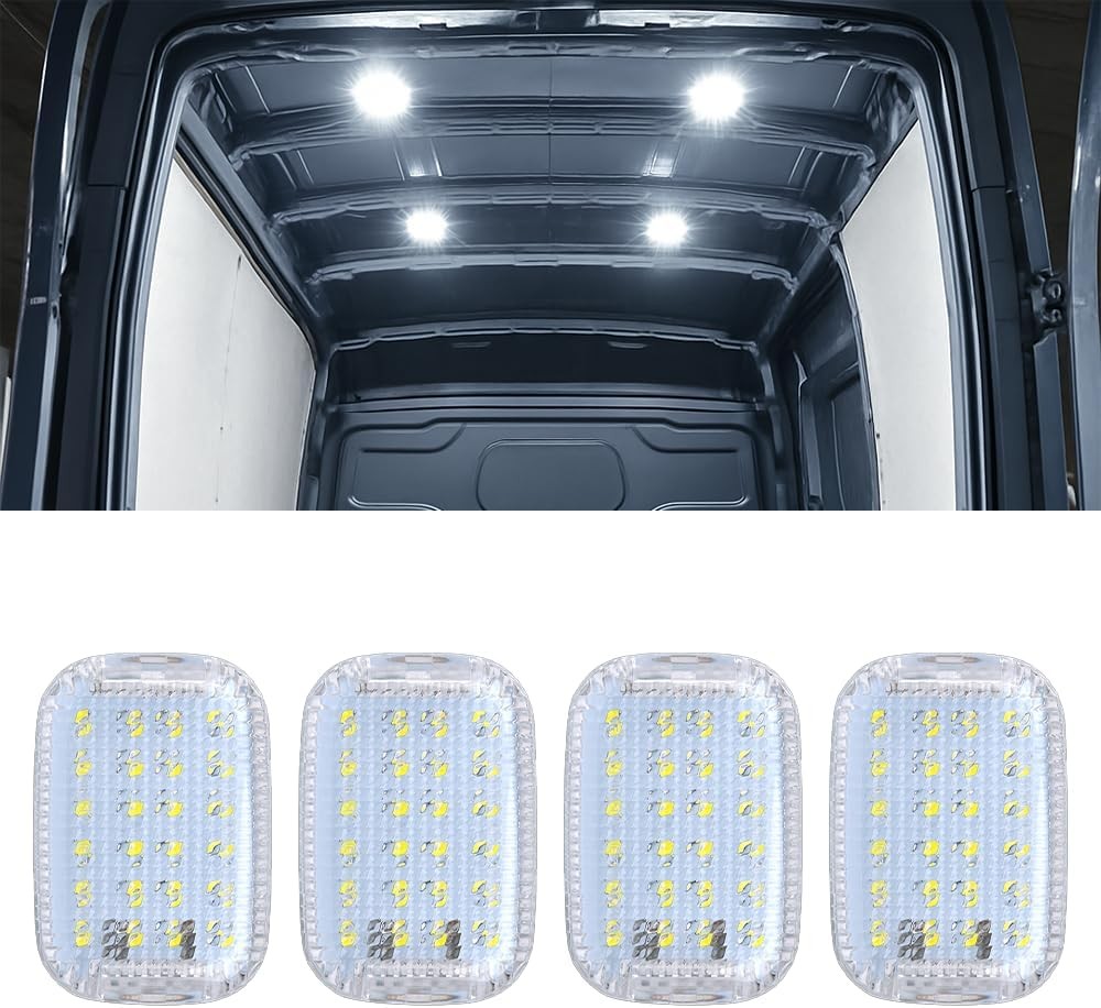 Algrix 4Pcs LED Interior Cargo Lights Load Space Area Dome Includes 4