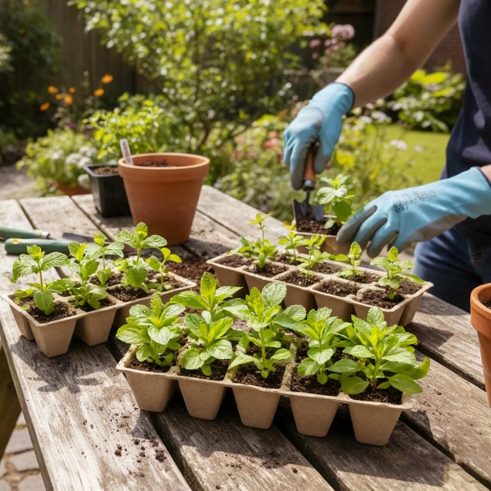 120 Cell Seed Starter Trays Peat Pots Kit with Labels