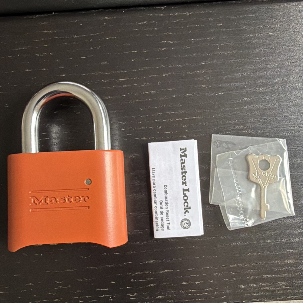 Master Lock 178 Set/Reset Combination Padlock Orange